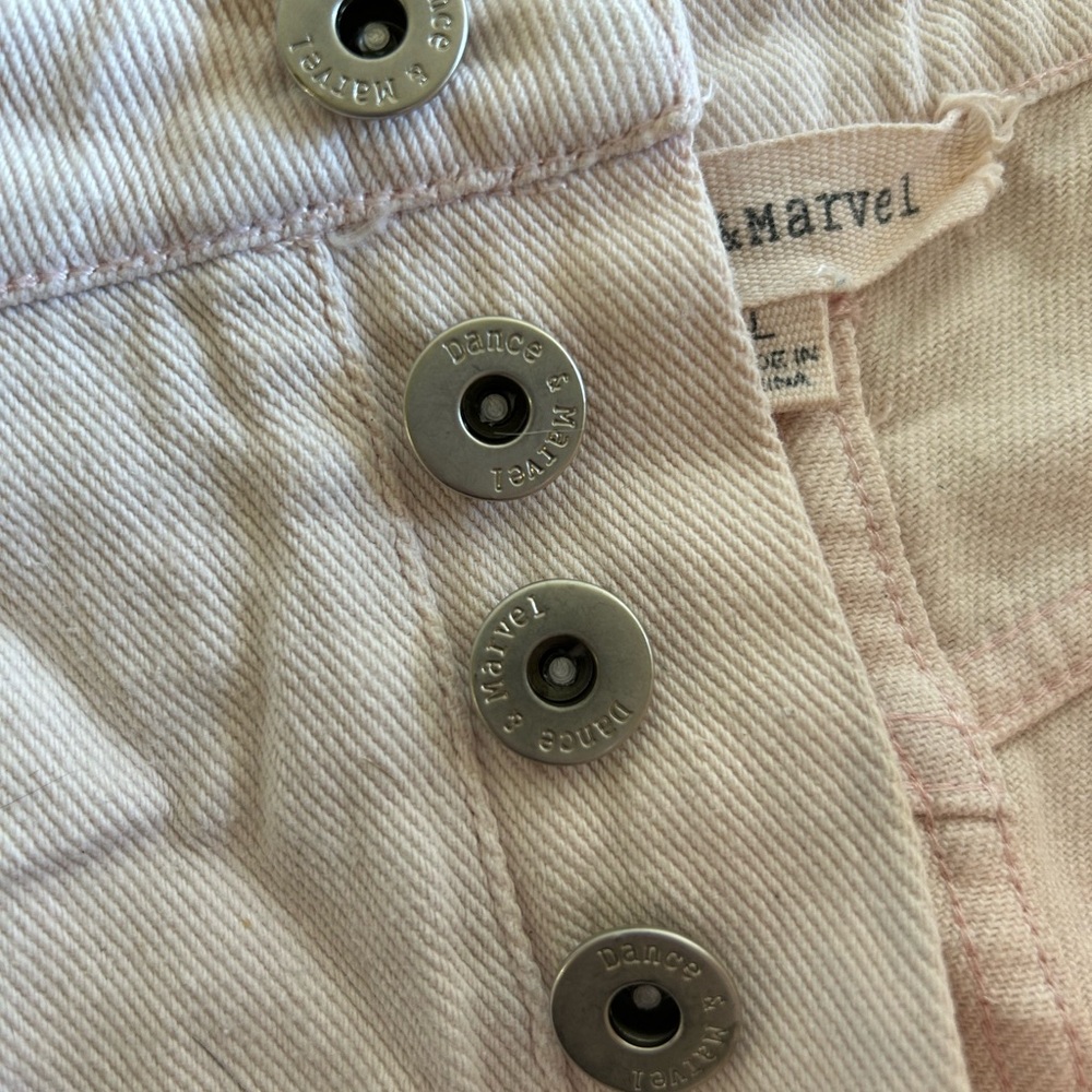 Dance & Marvel Pink Jean Shorts with Distressed Details